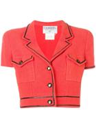 Chanel Pre-owned Short Sleeve Bolero Jacket - Red