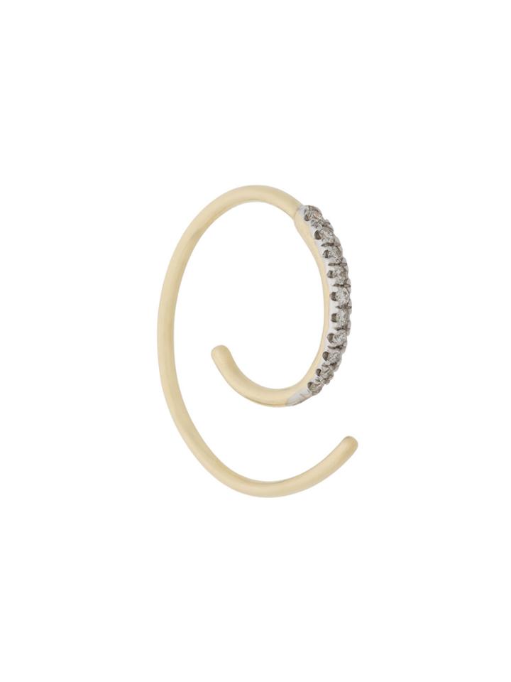 Maria Black Loop Diamond Earring - Metallic