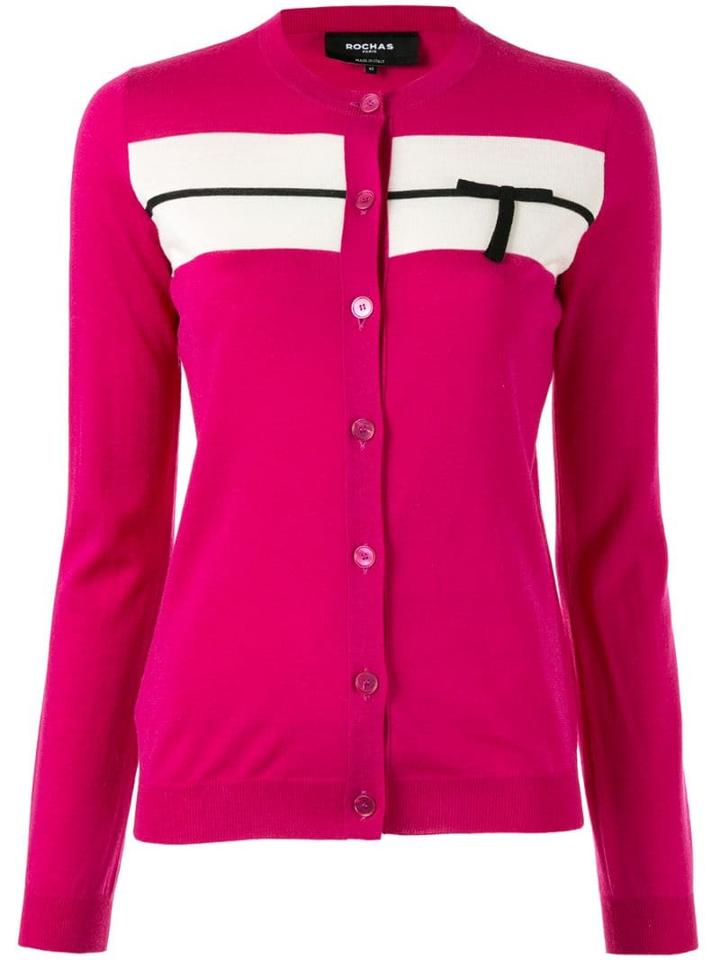 Rochas Logo Knitted Cardigan - Green