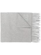 Max Mara Knit Tassel Scarf - Grey