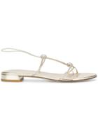 Stuart Weitzman Tweety Embellished Sandals - Metallic