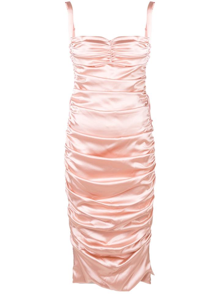 Dolce & Gabbana Draped Midi Dress - Pink & Purple