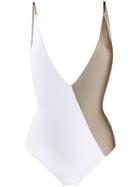 Mc2 Saint Barth Portia Colour Block Swimsuit - White