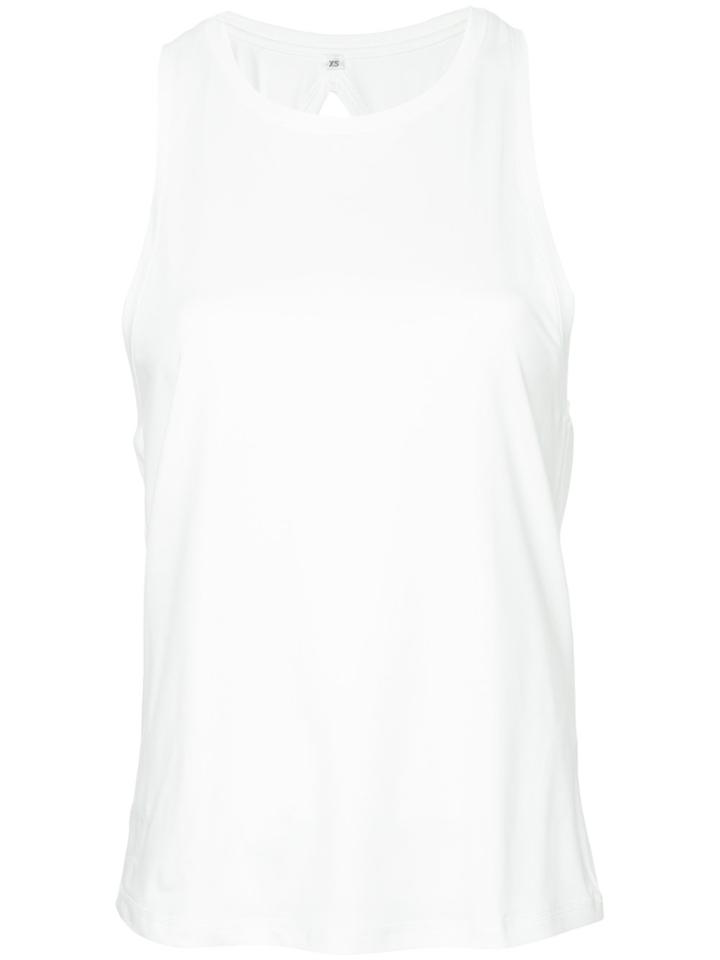 Nimble Activewear Twist Back Tank Top - White
