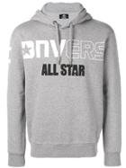 Converse Logo Print Hoodie - Grey