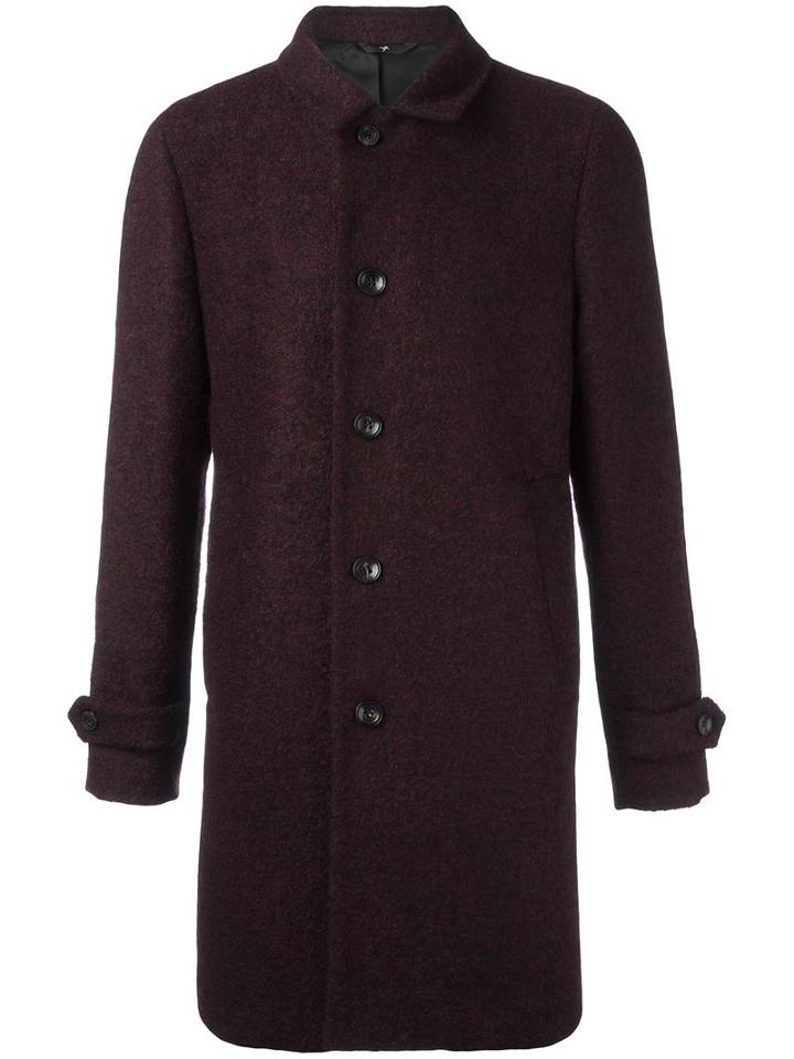 Hevo Classic Mid Coat, Men's, Size: 52, Red, Virgin Wool/polyester/polyamide/viscose