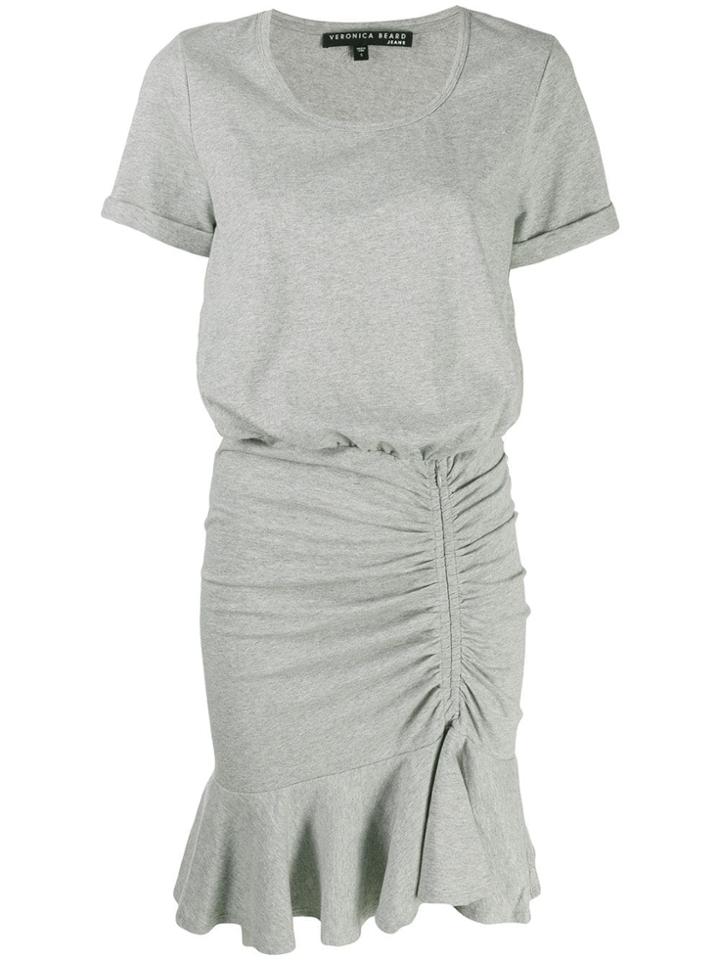 Veronica Beard Short Ruched Dress - Grey