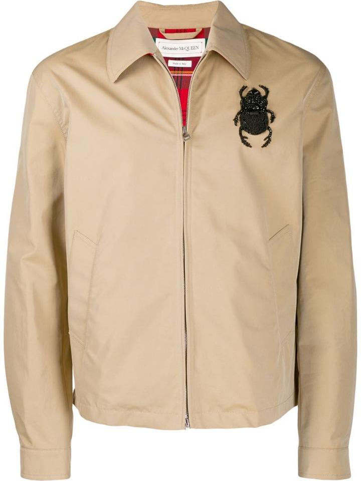 Alexander Mcqueen Beetle Appliqué Jacket - Neutrals