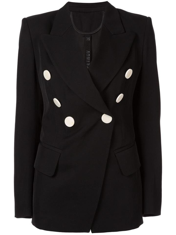 Petar Petrov Jewel Double Breasted Tailored Jacket - Black