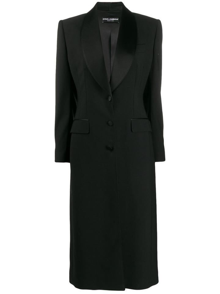 Dolce & Gabbana Tailored Shawl Lapel Coat - Black