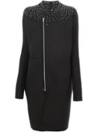 Rick Owens Lilies Stitch Detail Coat, Women's, Size: 42, Black, Nylon/polyamide/polyurethane/wool