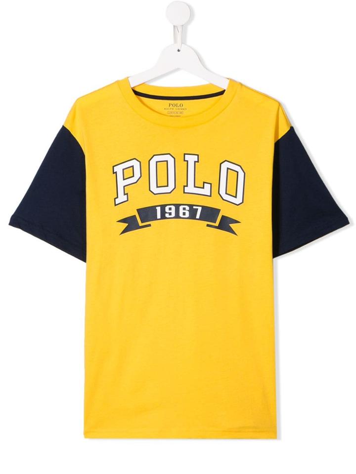 Ralph Lauren Kids Contrast Logo T-shirt - Yellow