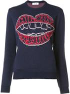 Jimi Roos 'kiss' Embroidered Jumper, Women's, Size: Medium, Blue, Cotton/virgin Wool