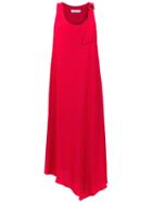 Mara Mac Midi Asymmetrical Dress - Red