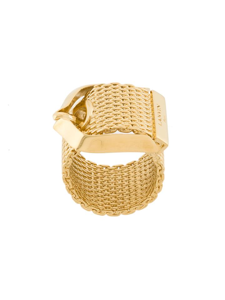 Lanvin Buckled Chain Ring - Metallic