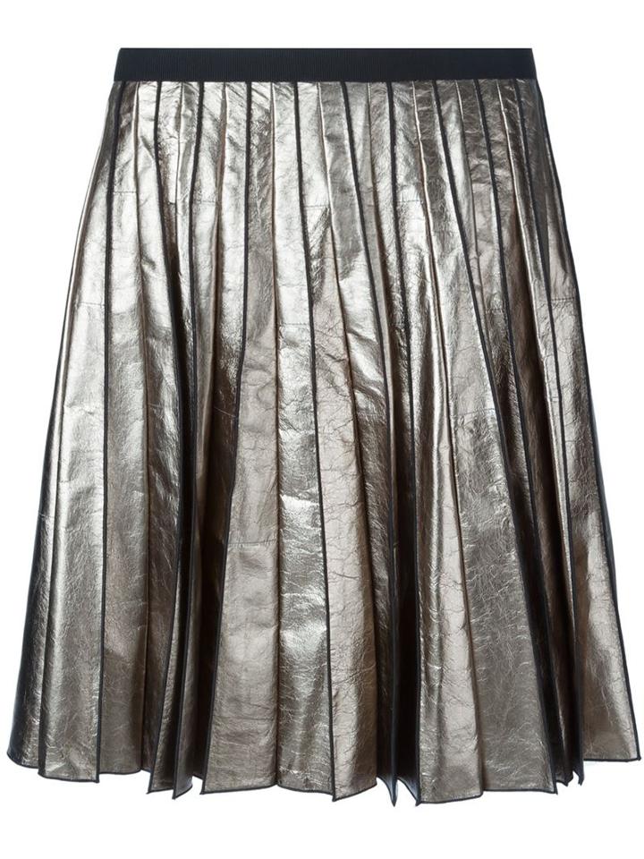Marc Jacobs Pleated Skirt, Women's, Size: 4, Grey, Silk