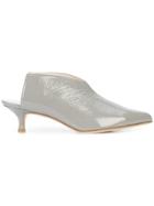 Tibi Pointed Toe Mules - Grey