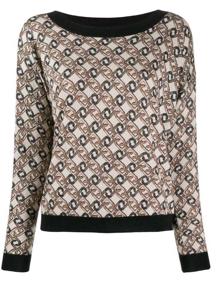 Liu Jo Monogram Jumper - Neutrals