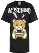 Moschino Playboy Toy T-shirt Dress - Black