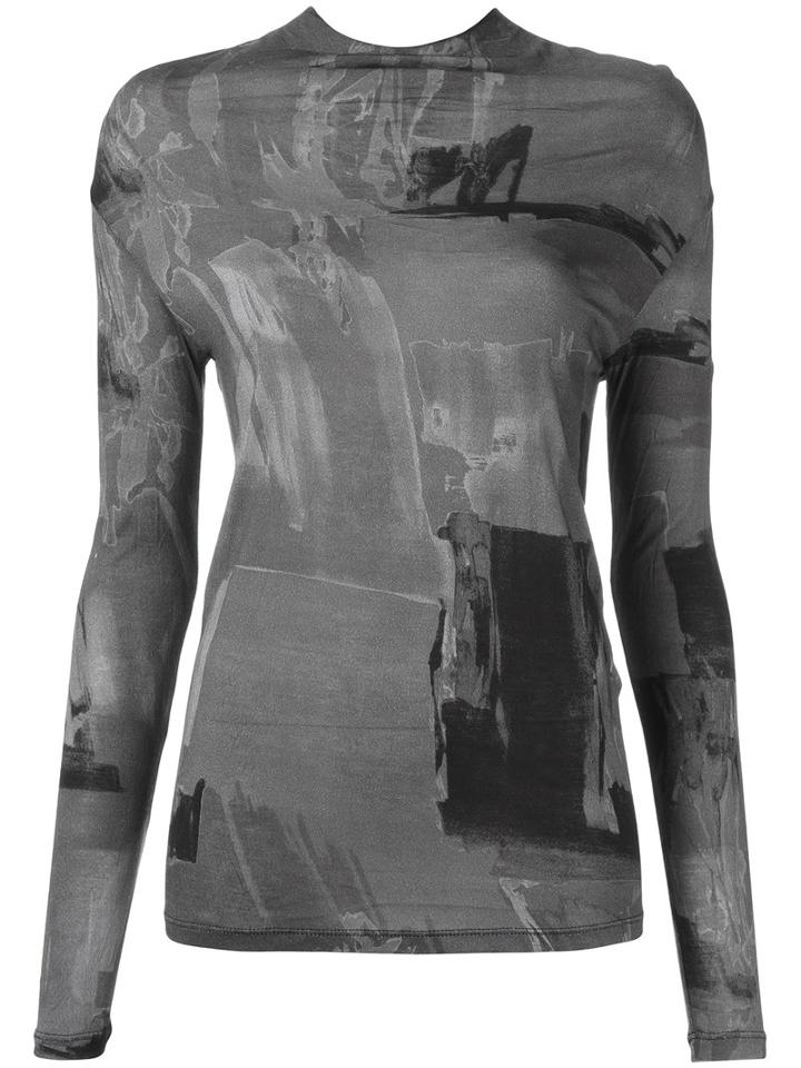 Uma Raquel Davidowicz - Printed Blouse - Women - Viscose - Gg, Grey, Viscose