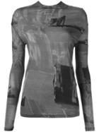Uma Raquel Davidowicz - Printed Blouse - Women - Viscose - Gg, Grey, Viscose