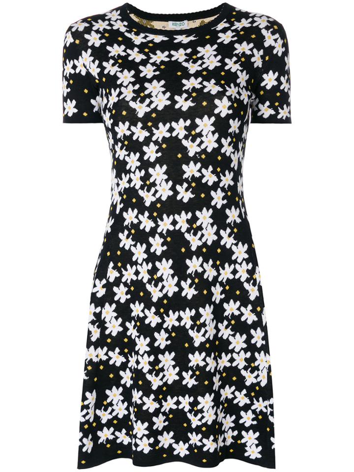 Kenzo Daisy Patch Dress - Black