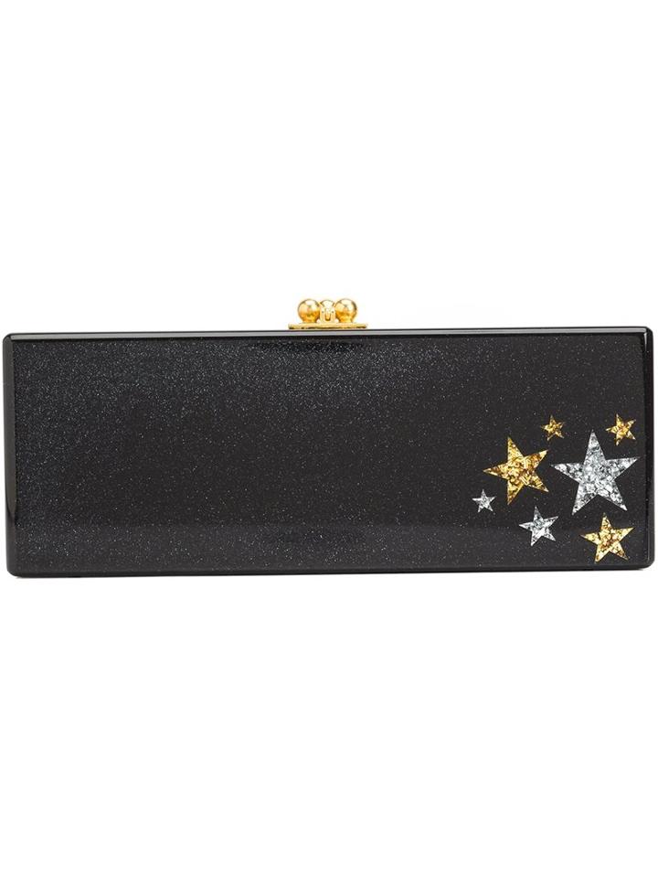 Edie Parker 'flavia' Box Clutch, Women's, Black