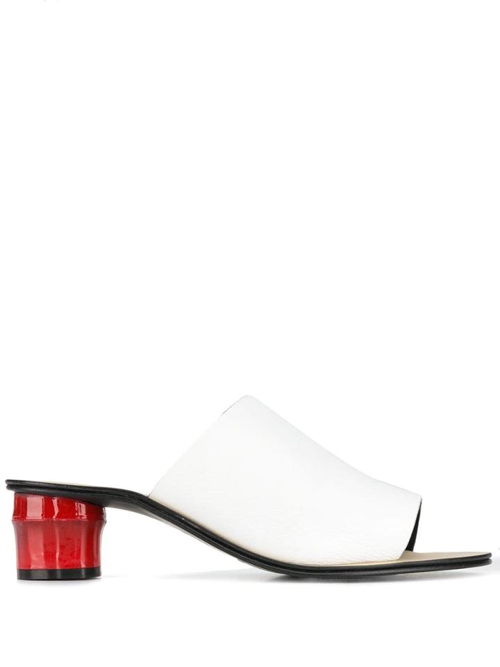 Rebecca Minkoff Block Heel Mules - White