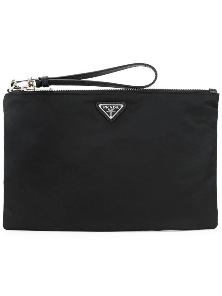 Prada Vela Clutch Bag - Black