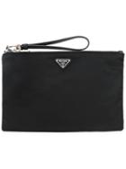 Prada Vela Clutch Bag - Black