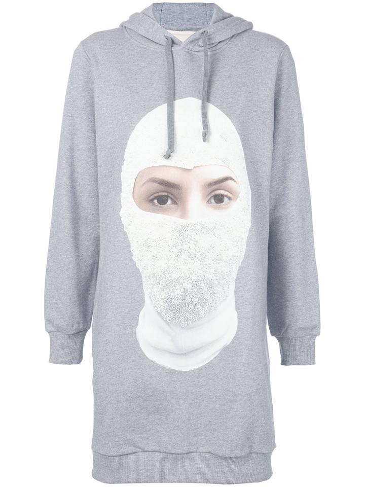 Ih Nom Uh Nit Future Print Long Hoodie - Grey