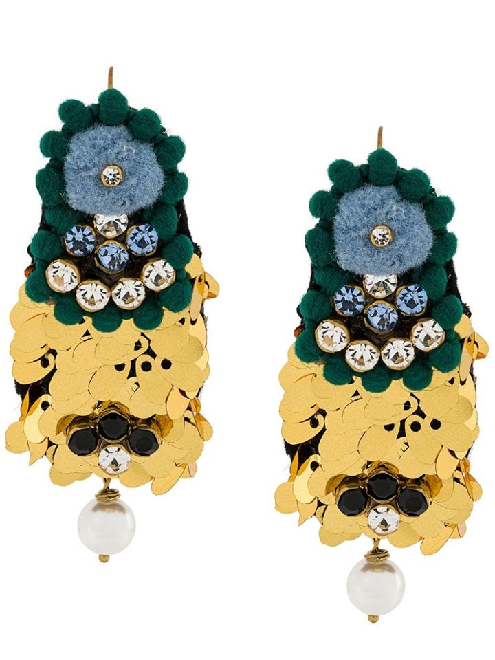 Sara Lanzi Ginepro Earrings - Green