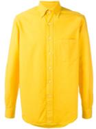 Mp Massimo Piombo Button Down Collar Oxford Shirt, Men's, Size: 38, Yellow/orange, Cotton