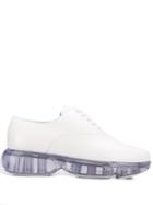 Prada Transparent Sole Oxford Shoes - White