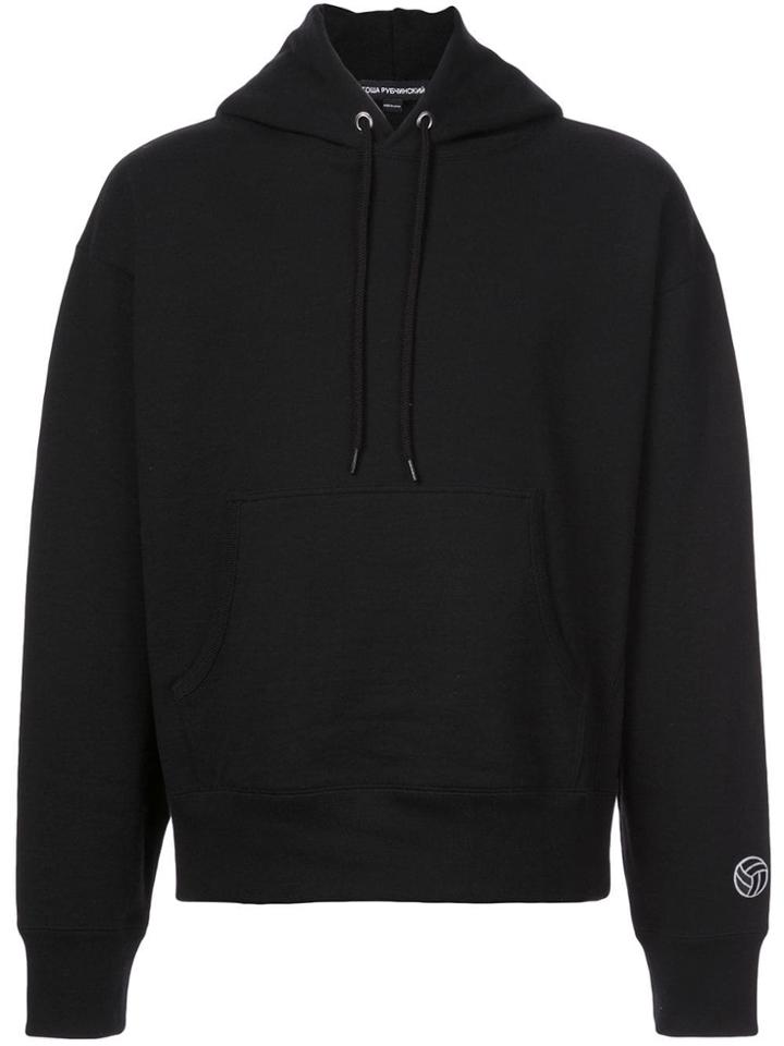 Gosha Rubchinskiy Logo Embroidered Hoodie - Black
