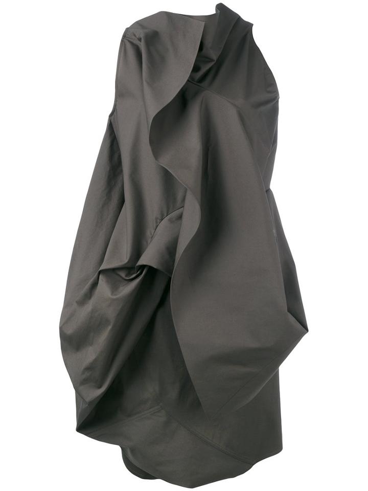 Rick Owens - Asymmetric Blouse - Women - Cotton/spandex/elastane - 40, Green, Cotton/spandex/elastane