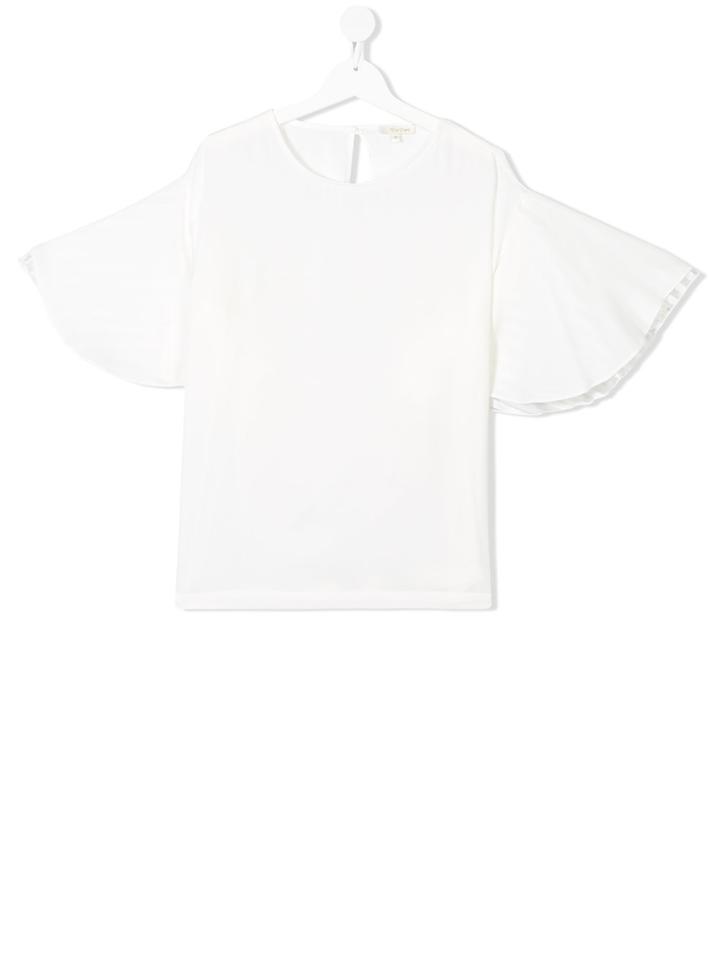 Miss Grant Kids Teen Flared Sleeve Top - White