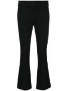 Helmut Lang Cropped Flared Trousers - Black