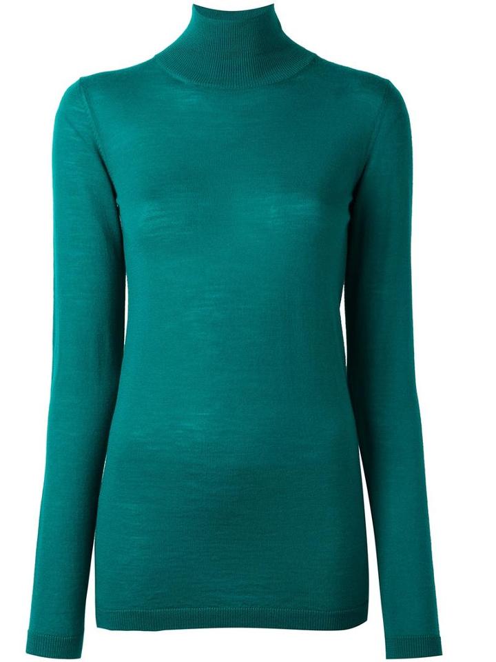 Antonio Marras Turtleneck Jumper, Women's, Size: Small, Blue, Virgin Wool