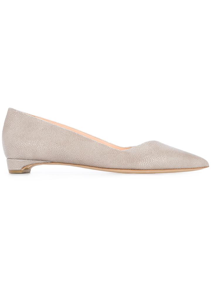 Rupert Sanderson Pointed Toe Ballerinas - Grey