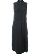 Equipment Tie Waist Shirt Dress, Women's, Size: Xs, Black, Silk