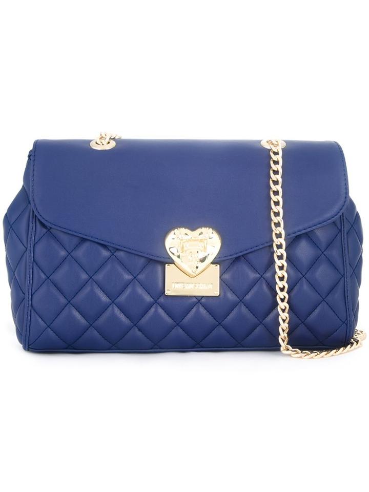 Love Moschino Quilted Crossbody Bag, Women's, Blue
