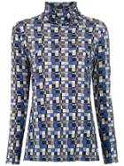 Alcaçuz Levar High Neck Top - Blue