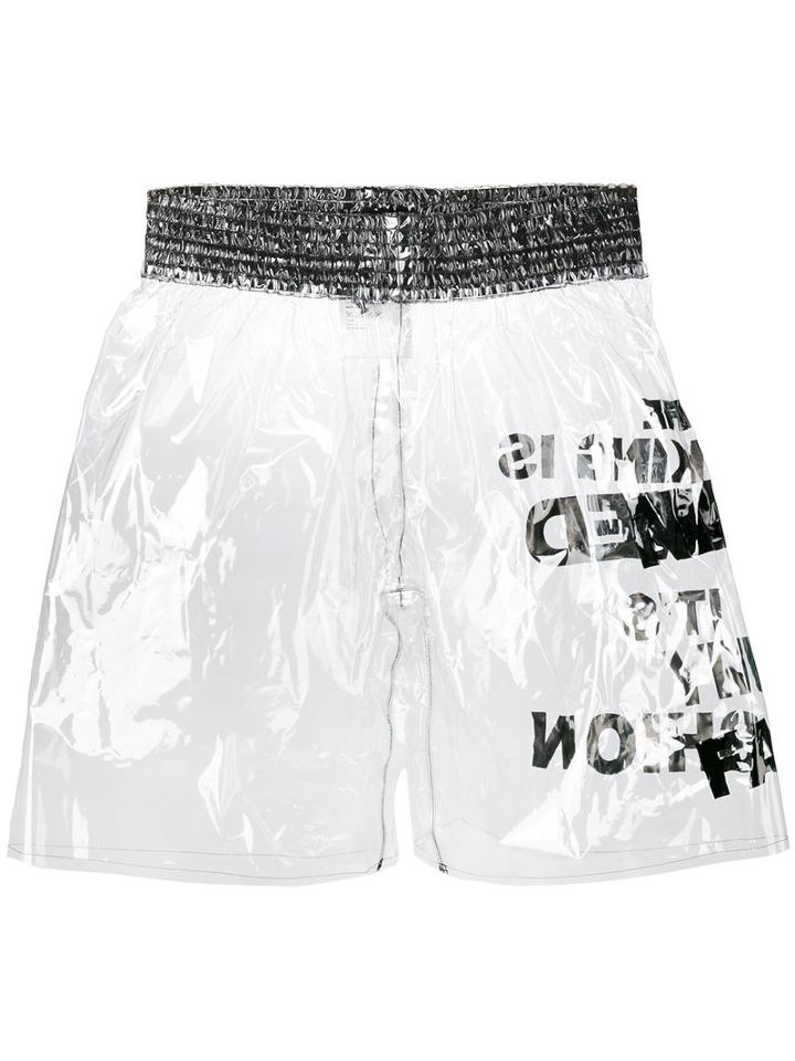 Comme Des Garçons Homme Plus Transparent Shorts, Men's, Size: Large, Black, Pvc