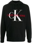 Calvin Klein Jeans Relaxed-fit Logo Hoodie - Black