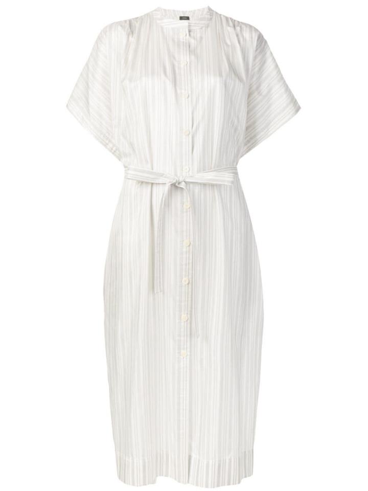 Joseph Jasper Blanket Stripe Dress - White