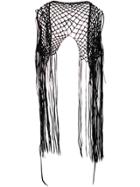 Caravana Coyopa Knitted Fringed Vest - Black