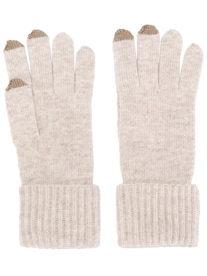 N.peal Ribbed Gloves With Touch Screen Tips - Nude & Neutrals