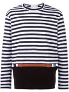 Comme Des Garçons Shirt Striped Sweater, Men's, Size: Small, Blue, Cotton