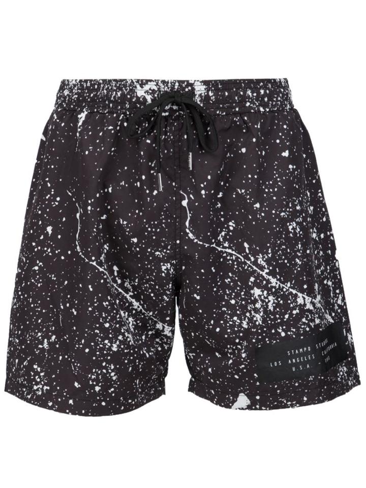 Stampd Slam Swim Shorts, Men's, Size: M, Black, Polyester